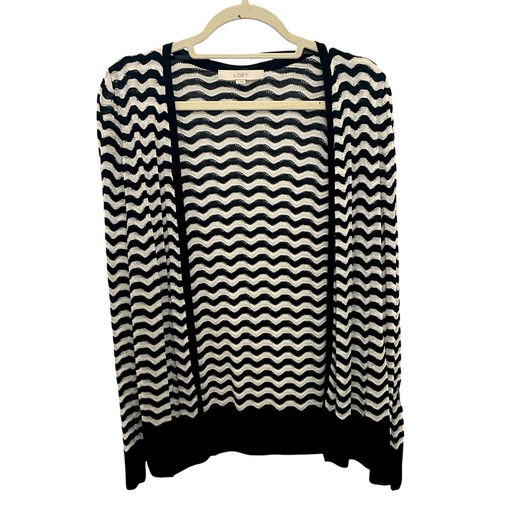 ANN TAYLOR LOFT Open Front Knit Long Cardigan‎ Sweater Size S